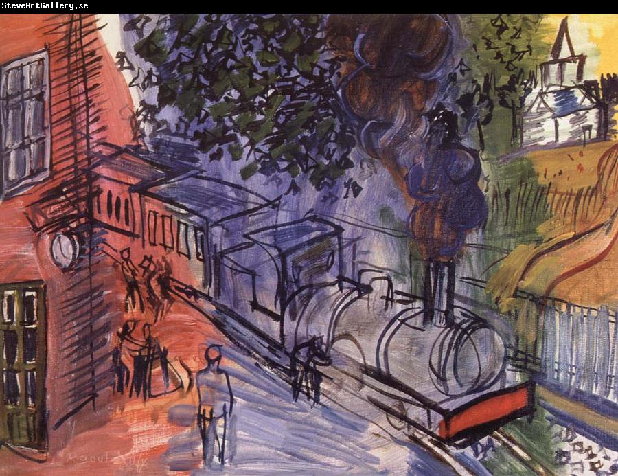 Dufy Raoul Train en gare